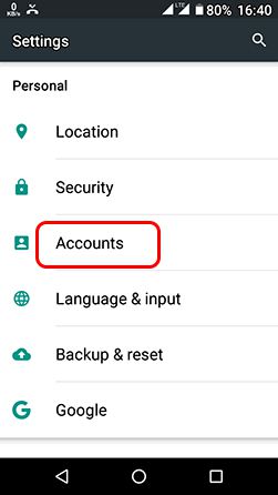 android phone backup setting