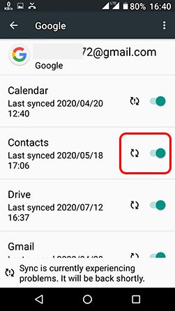 android phone contact backup