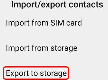 android phone import export contact
