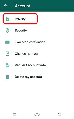 Whatsapp status account setting
