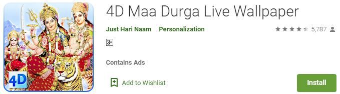 4D Maa Durga Live Wallpaper