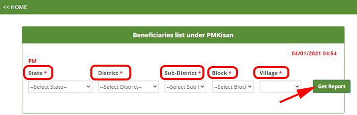 Beneficiary List Under PM Kisan