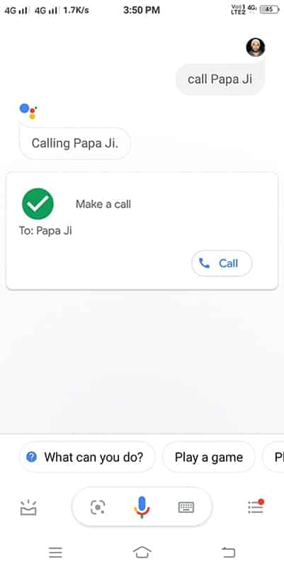 google se call karne ko kahe