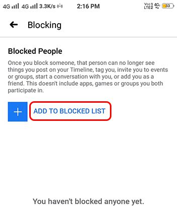 add to blocking list