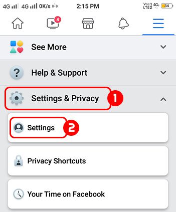 facebook settings and privacy