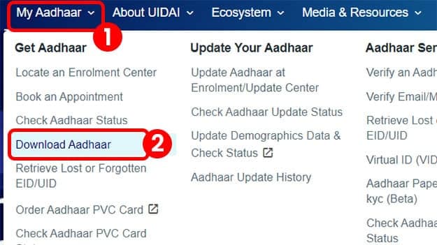 photo update aadhaar card download hindi