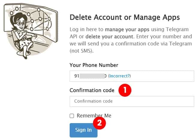 Telegram Account Delete hindi