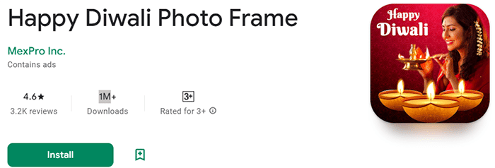 Happy Diwali Photo Frame App