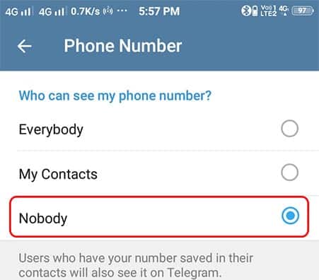 Telegram par mobile number hide kaise kare