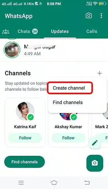 Create Whatsapp Channel