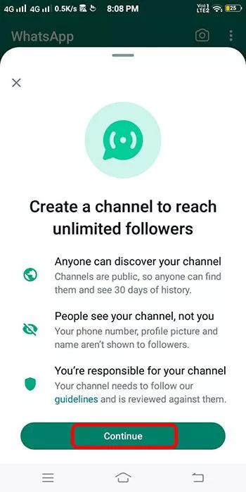 Whatsapp Channel Create Kare