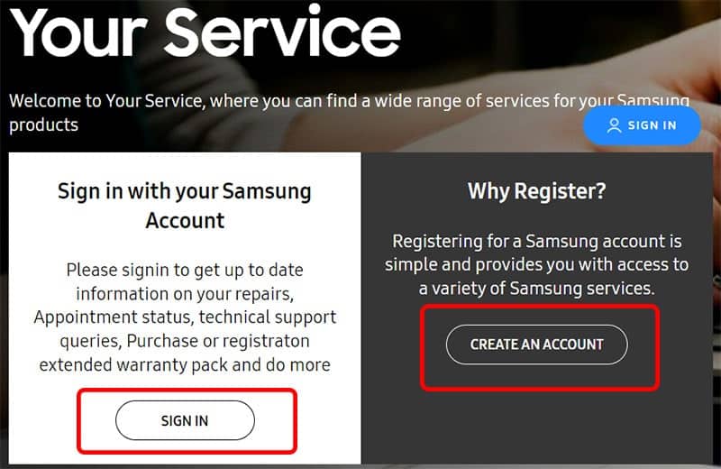 samsung mobile warranty check website